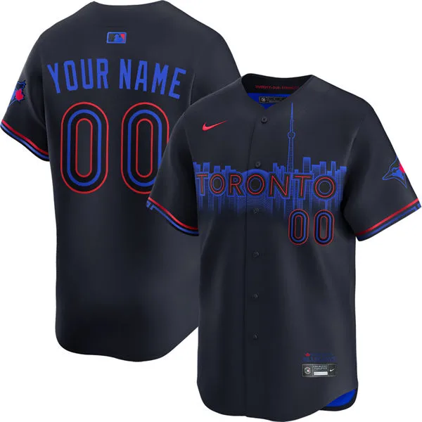 Toronto Blue Jays Custom Nike Black City Connect Limited Jersey