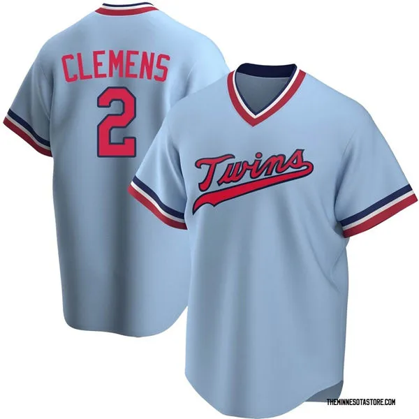 Mens Minnesota Twins #2 Kody Clemens Nike Light Blue Throwback Cooperstown Collection Limited Jersey