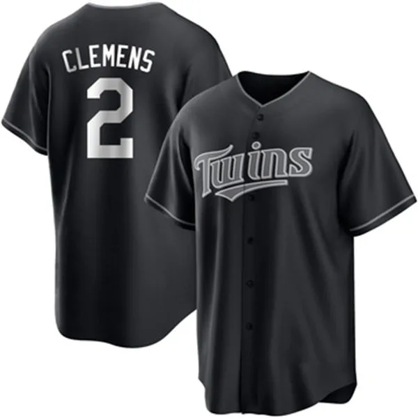 Mens Minnesota Twins #2 Kody Clemens Nike Black Collection Jersey
