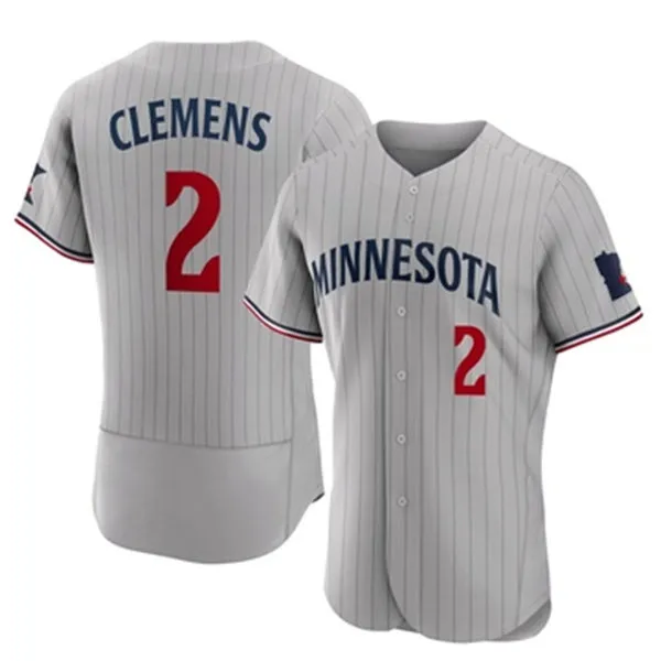 Mens Minnesota Twins #2 Kody Clemens Nike Gray Pinstripe Vapor Limited Jersey