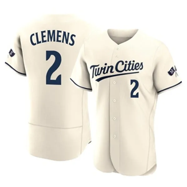 Mens Minnesota Twins #2 Kody Clemens Nike Cream Alternate Vapor Limited Jersey 