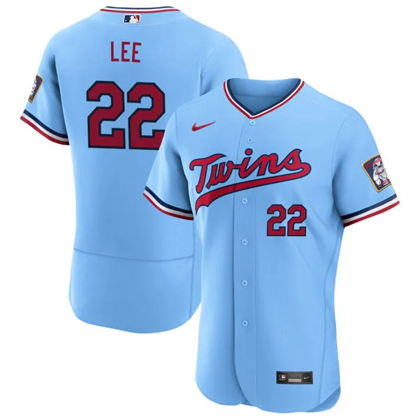 Mens Minnesota Twins #23 Royce Lewis Nike Powder Blue Alternate Vapor Limited Jersey