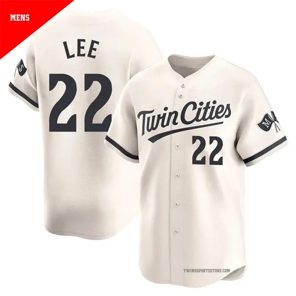 Mens Minnesota Twins #23 Royce Lewis Nike Cream Alternate Vapor Limited Jersey