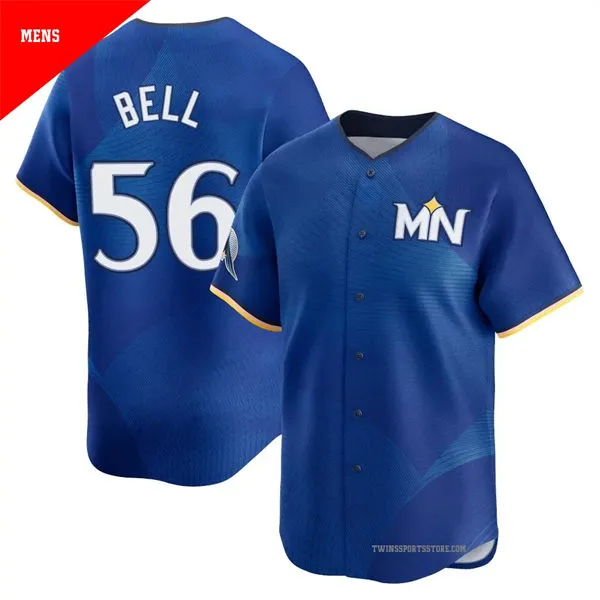 Mens Minnesota Twins #56 Josh Bell Nike Royal City Connect Limited JJersey