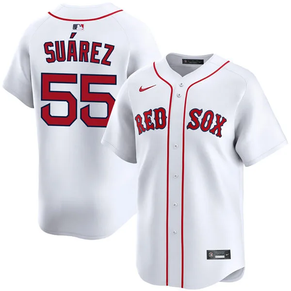 Men's Boston Red Sox #55 Ranger Suarez Nike White Home with Name Limted Jersey