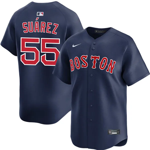 Men's Boston Red Sox #55 Ranger Suarez Nike Navy Alternate Limted Jersey