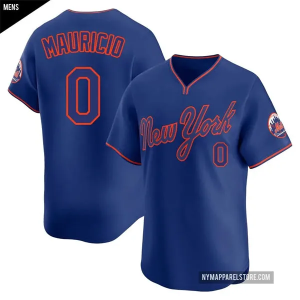 Mens New York Mets #0 Ronny Mauricio Nike Royal Pullover Alternate 2nd Limited Jersey