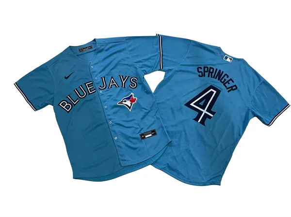 Mens Toronto Blue Jays #4 George Springer Nike Powder Blue Alternate Limited Jersey