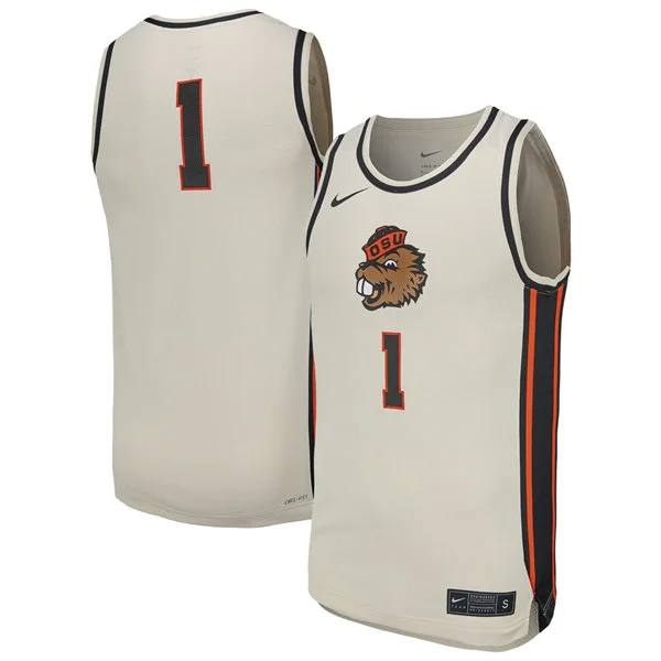 Oregon State Beavers Custom Nike 2026 Natural Basketball Game Jersey