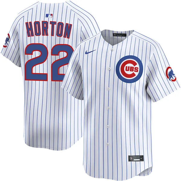 Mens Chicago Cubs #22 Cade Horton Nike White Pinstripe Home Limited Jersey