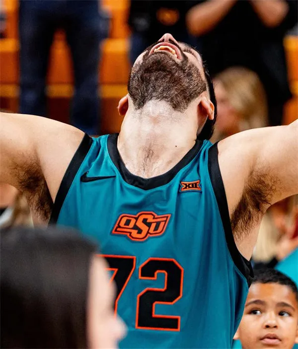 Oklahoma State Cowboys #72 Lefteris Mantzoukas Nike 2026 Turquoise Basketball Game Jersey