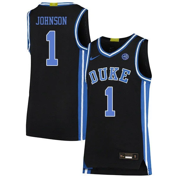 Mens Duke Blue Devils #1 Jalen Johnson Nike Black College Basketball Game Jersey