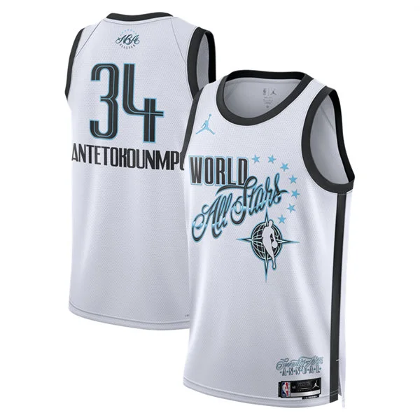 Milwaukee Bucks #34 Giannis Antetokounmpo White 2026 NBA All-Star Game Team World Swingman Jersey