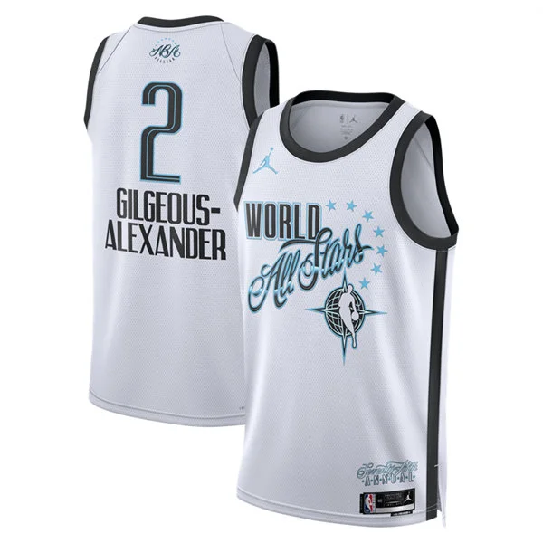 Oklahoma City Thunder #2 Shai Gilgeous-Alexander White 2026 NBA All-Star Game Team World Swingman Jersey