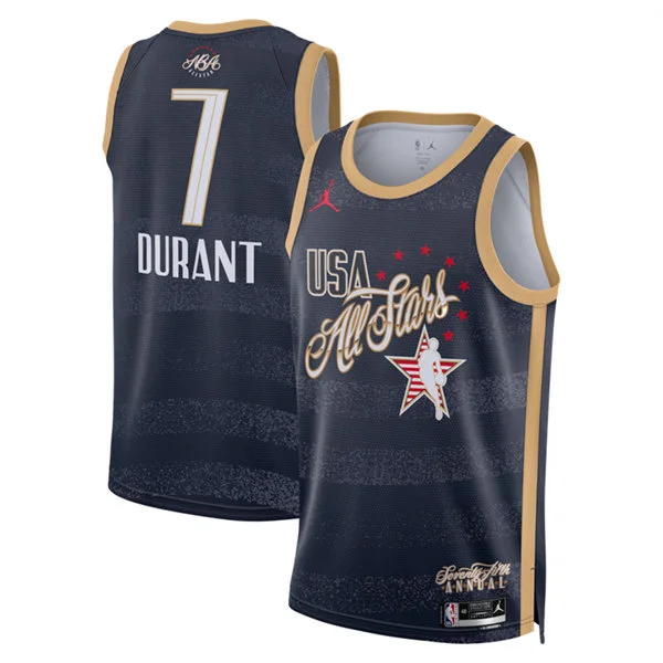 Houston Rockets #7 Kevin Durant Navy 2026 NBA All-Star Game USA Stripes Swingman Jersey