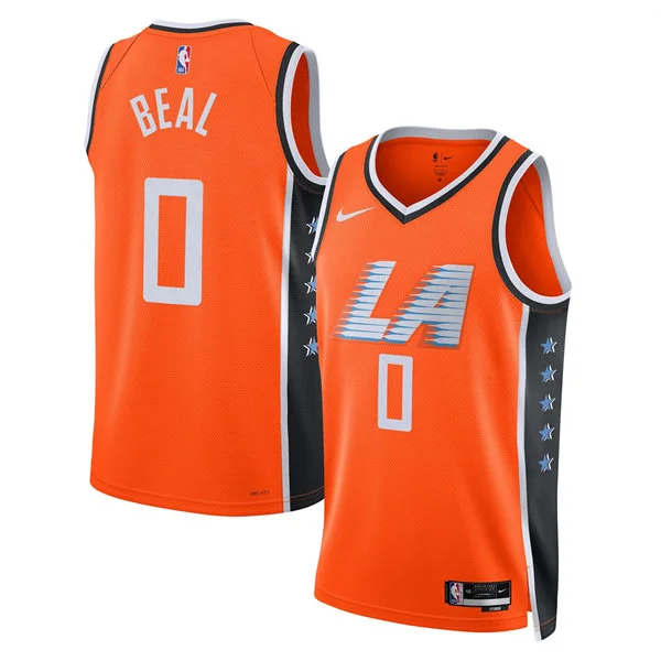 Mens LA Clippers #0 Bradley Beal Orange 2025-26 City Edition Swingman Jersey