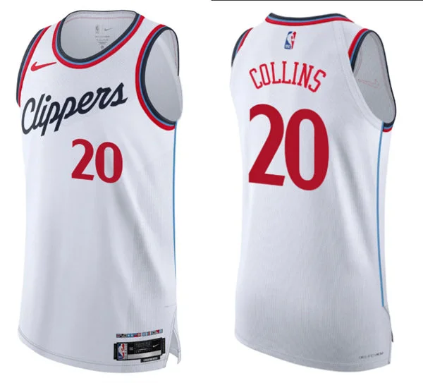 Mens LA Clippers #20 John Collins Nike White Association Edition Swingman Jersey