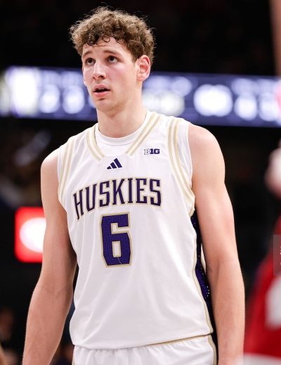 Washington Huskies #6 Hannes Steinbach 2026 White College Basketball Game Jersey