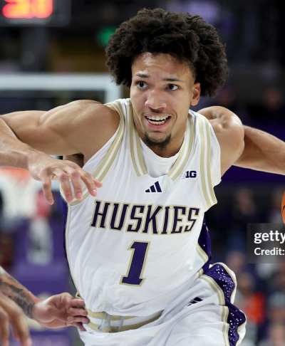 Washington Huskies #1 Desmond Claude 2026 White College Basketball Game Jersey