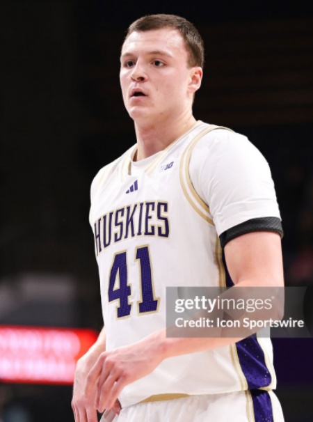 Washington Huskies #41 Jacob Ognacevic 2026 White College Basketball Game Jersey