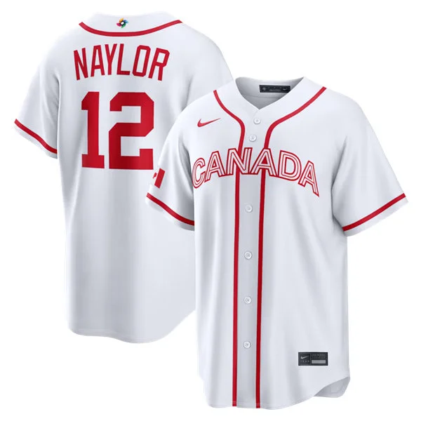 Canada Baseball #12 Josh Naylor Nike White 2026 World Baseball Classic Home Stadium Jersey