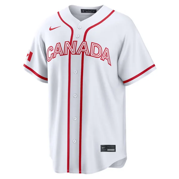 Canada Baseball Blank Nike White 2026 World Baseball Classic Team Jersey