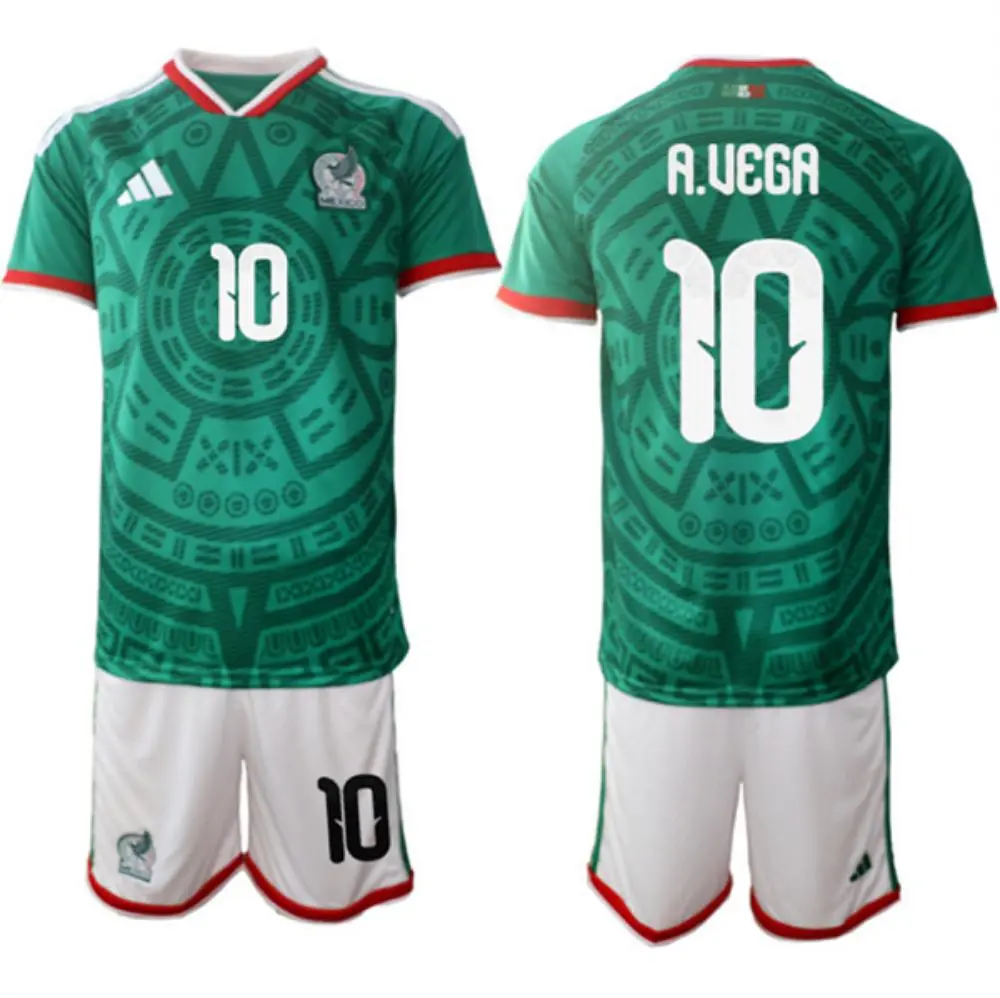 Mens Mexico #10 Alexis Vega Green 2026 FIFA World Cup Home Soccer Jersey Suit