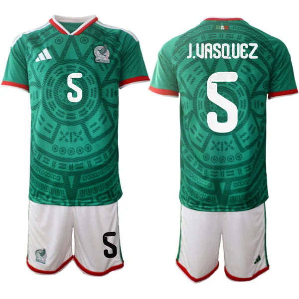 Mens Mexico #5 Johan Vasquez 2026 FIFA World Cup Home Green Soccer Jersey Suit