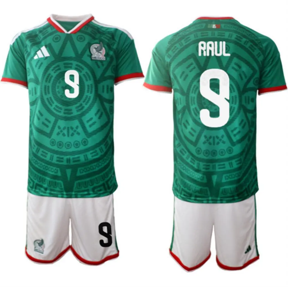 Mens Mexico #9 Ral Jimnez Green 2026 FIFA World Cup Home Soccer Jersey Suit