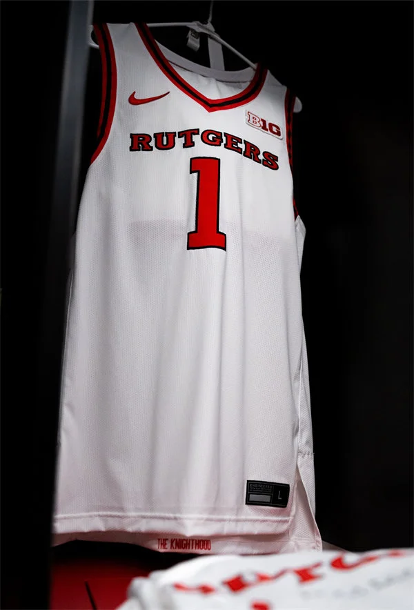 Rutgers Scarlet Knights Custom 2026 Nike White Basketball Game Jersey