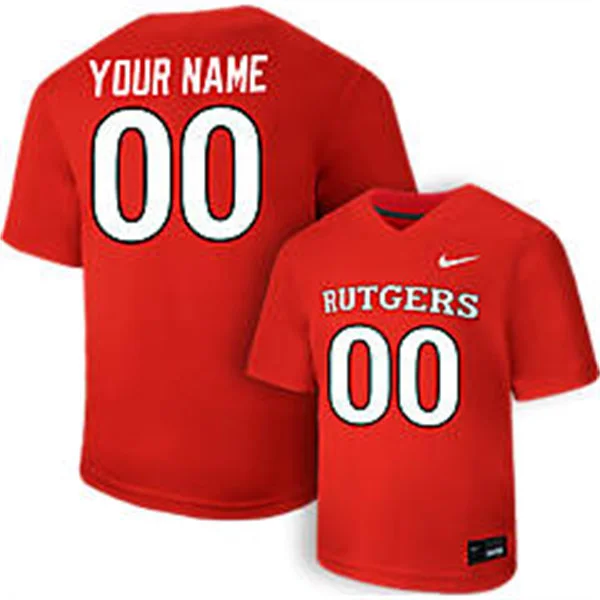 Rutgers Scarlet Knights Custom 2026 Nike Scarlet Football Game Jersey