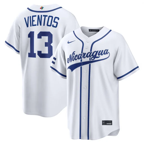 Nicaragua #13 Mark Vientos Nike White Home 2026 World Baseball Classic Stadium Jersey