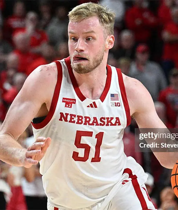 Nebraska Cornhuskers #51 Rienk Mast 2026 White College Basketball Game Jersey