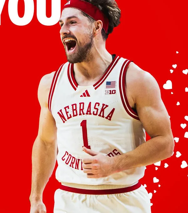 Nebraska Cornhuskers #1 Sam Hoiberg 2025 Cream College Basketball Game Jersey