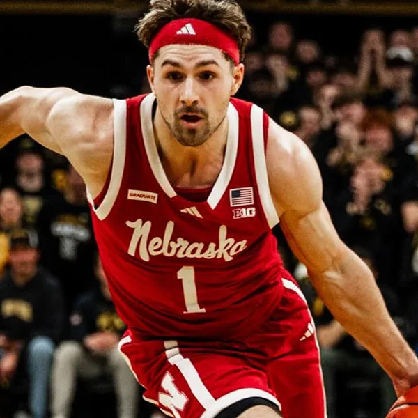 Nebraska Cornhuskers #1 Sam Hoiberg 2026 Scarlet College Basketball Game Jersey