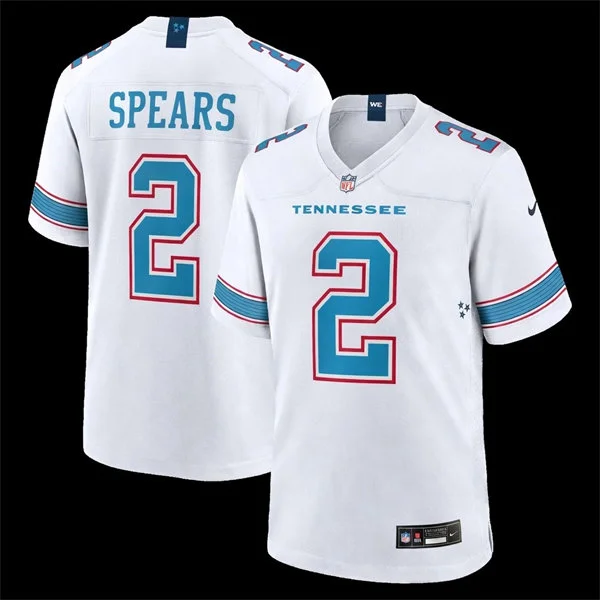 Mens Tennessee Titans #2 Tyjae Spears Nike 2026 White Vapor F.U.S.E. Limited Jersey