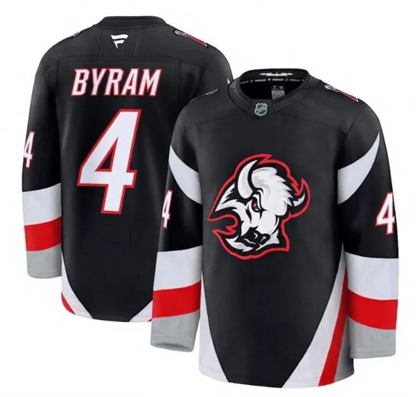 Men's Buffalo Sabres #4 Bowen Byram Fanatics Black Alternate Premium Jersey