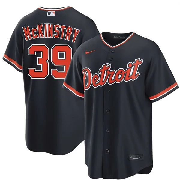 Men's Detroit Tigers #39 Zach McKinstry Nike 2026 Navy Alternate Limited Jersey