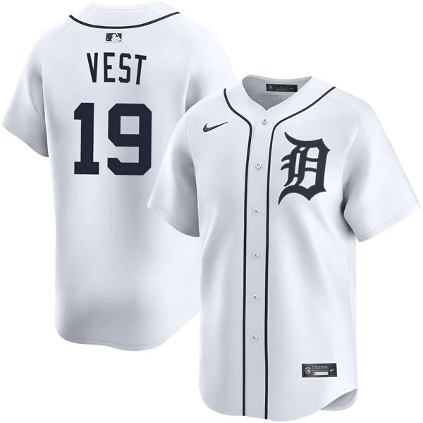 Men's Detroit Tigers #19 Will Vest Nike White Home Limited Jersey