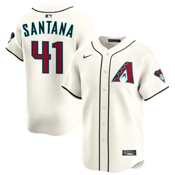 Youth Arizona Diamondbacks #41 Carlos Santana Nike Home Cream Limited Jersey