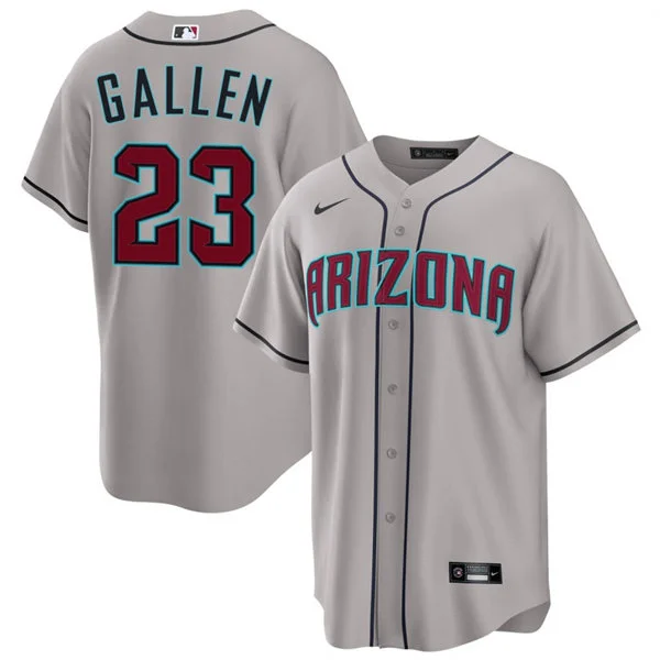 Youth Arizona Diamondbacks #23 Zac Gallen Nike Gray Road Limited Jersey