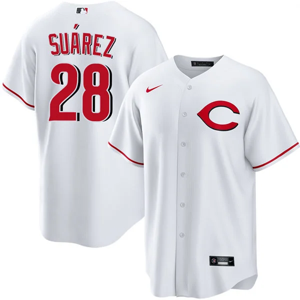 Mens Cincinnati Reds #28 Eugenio Suarez Nike Alternate 2 Limited Player Jersey - White