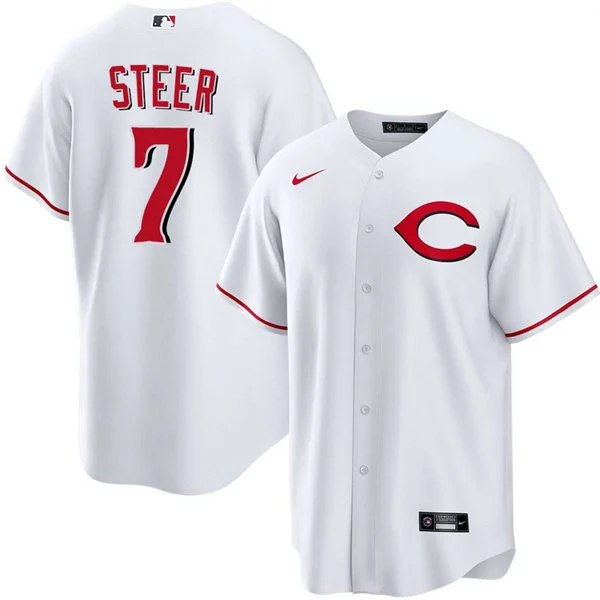 Men's Cincinnati Reds #7 Spencer Steer Nike Alternate 2 Limited Player Jersey - White