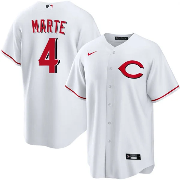 Men's Cincinnati Reds #4 Noelvi Marte Nike Alternate 2 Limited Player Jersey - White