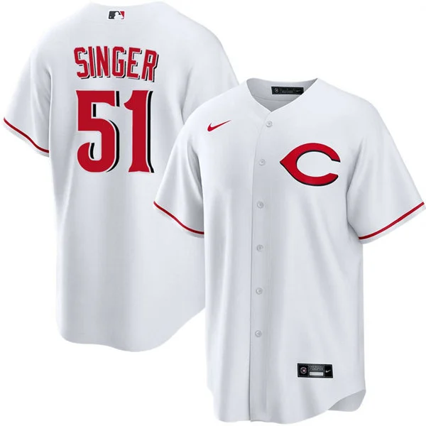 Mens Cincinnati Reds #51 Brady Singer Nike Alternate 2 Limited Player Jersey - White