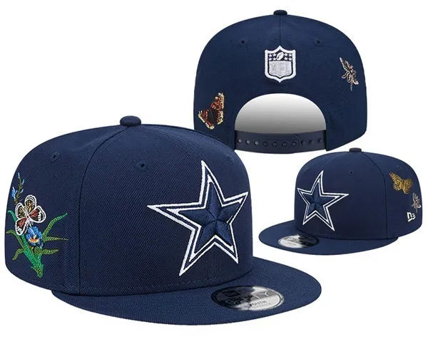 NFL Dallas Cowboys navy flower Snapback Hat YD26032011 (308223)