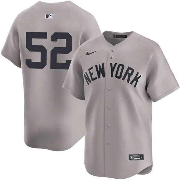 Mens New York Yankees #52 CC Sabathia Nike Gray Away Limited Jersey