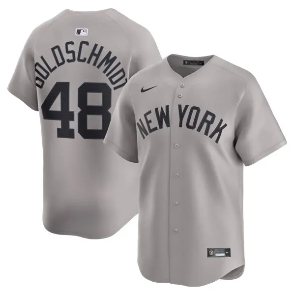 Mens New York Yankees #48 Paul Goldschmidt Nike Gray With Name Away Limited Jersey