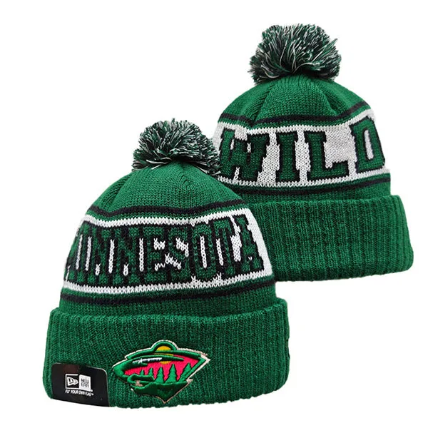 Minnesota Wild Green White Cuffed Pom Knit Hat YD26032011-552903