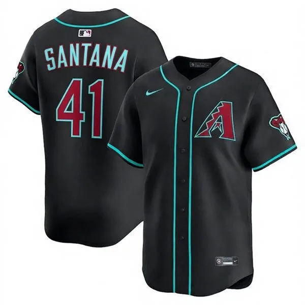 Youth Arizona Diamondbacks #41 Carlos Santana Nike Black Alternate Limited Jersey